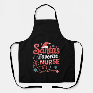 Santa's Favourite Nurse Christmas  Apron