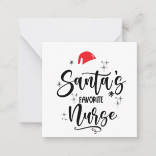 Santa's Favourite Nurse Christmas Card