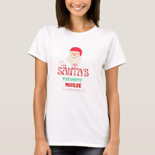 Santa's Favourite Nurse Christmas Cute Holiday T-Shirt