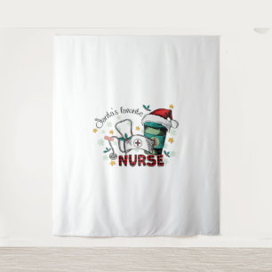 Santa's Favourite Nurse Christmas Mum Nurse Tapestry