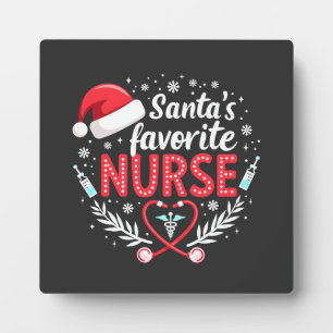 Santa's Favourite Nurse Christmas Nursing Plaque