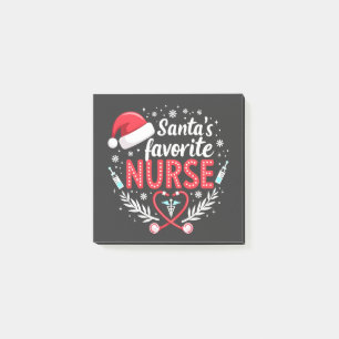 Santa's Favourite Nurse Christmas Nursing Post-it Notes
