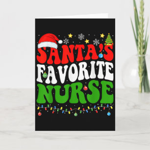 Santas Favourite Nurse Christmas Nursing Xmas Nurs Card