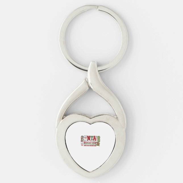 Santa's Favourite Nurse, Merry Nurse, Nurse Christ Key Ring (Front)