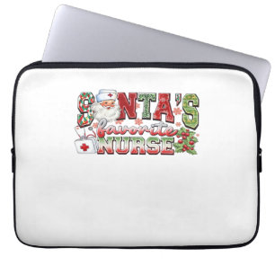 Santa's Favourite Nurse, Merry Nurse, Nurse Christ Laptop Sleeve