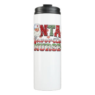 Santa's Favourite Nurse, Merry Nurse, Nurse Christ Thermal Tumbler