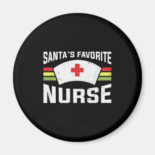 Santa's Favourite Nurse - Nurse Cap Magnet