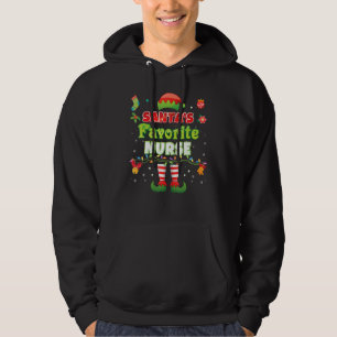 Santa's Favourite Nurse Santa Elf Ugly Sweater Chr