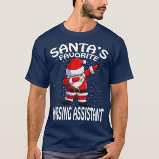 Santas Favourite Nursing Assistant Christmas T-Shirt
