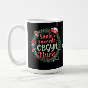 Santa's Favourite OBGYN Nurse Customisable Treat Coffee Mug