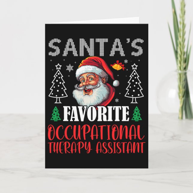 Santa's Favourite Occupational Therapy Istant Chri Card (Front)
