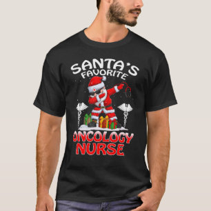 Santa's Favourite Oncology Nurse Christmas Matchin T-Shirt