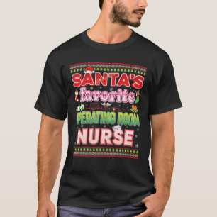 Santa's Favourite Operating Room Nurse Christmas S T-Shirt