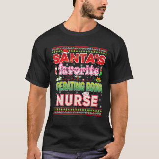 Santa's Favourite Operating Room Nurse Christmas S T-Shirt
