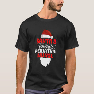 Santa's Favourite Paediatrics Nurse Christmas Funn T-Shirt