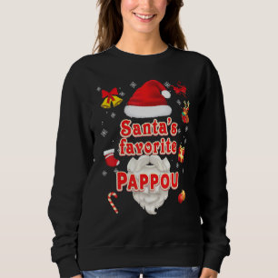 Santa's Favourite Pappou Christmas Santa Claus Ugl Sweatshirt