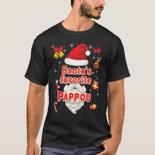 Santa's Favourite Pappou Christmas Santa Claus Ugl T-Shirt