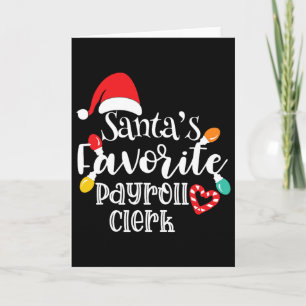 Santa's Favourite Payroll Clerk Christmas Lights S Card