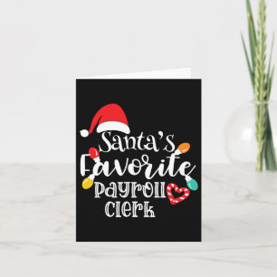 Santa's Favourite Payroll Clerk Christmas Lights S Card