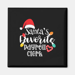 Santa's Favourite Payroll Clerk Christmas Lights S Magnet