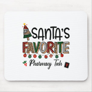 Santas Favourite Pharmacy Tech Funny Christmas Nur Mouse Pad