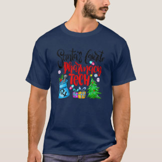 Santas Favourite Pharmacy Technician Funny Christm T-Shirt