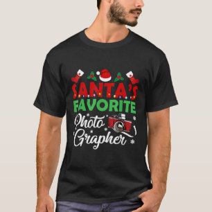 Santas Favourite Photographer Christmas Xmas gift T-Shirt