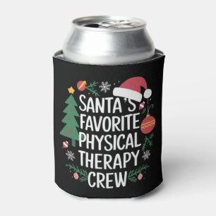 Santa's Favourite Physical Therapy Crew Christmas Can Cooler