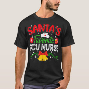 Santa's Favourite PICU Nurse  Funny Christmas PICU T-Shirt