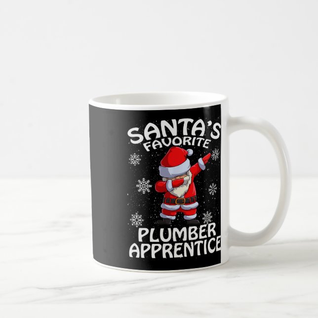 Santa's Favourite Plumber Apprentice Christmas  Coffee Mug (Right)
