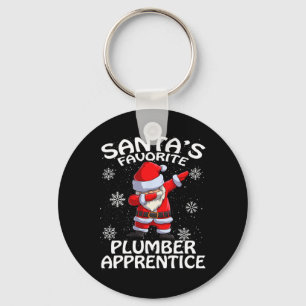 Santa's Favourite Plumber Apprentice Christmas  Key Ring