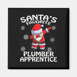 Santa's Favourite Plumber Apprentice Christmas  Magnet