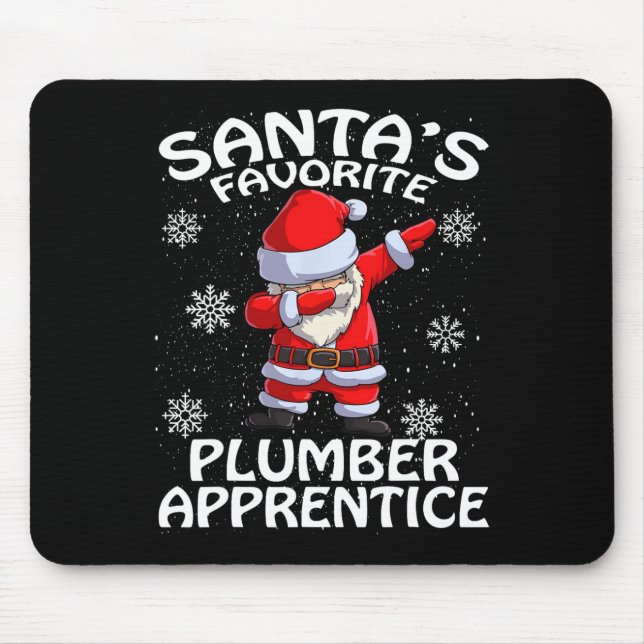 Santa's Favourite Plumber Apprentice Christmas  Mouse Pad (Front)