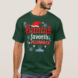 Santas Favourite Plumber Christmas  T-Shirt