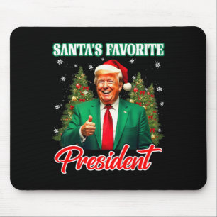 Santa's Favourite President 2025 Merry Christmas P Mouse Pad