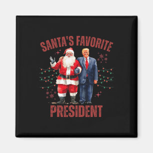 Santa's Favourite President Christmas Funny Trump Magnet