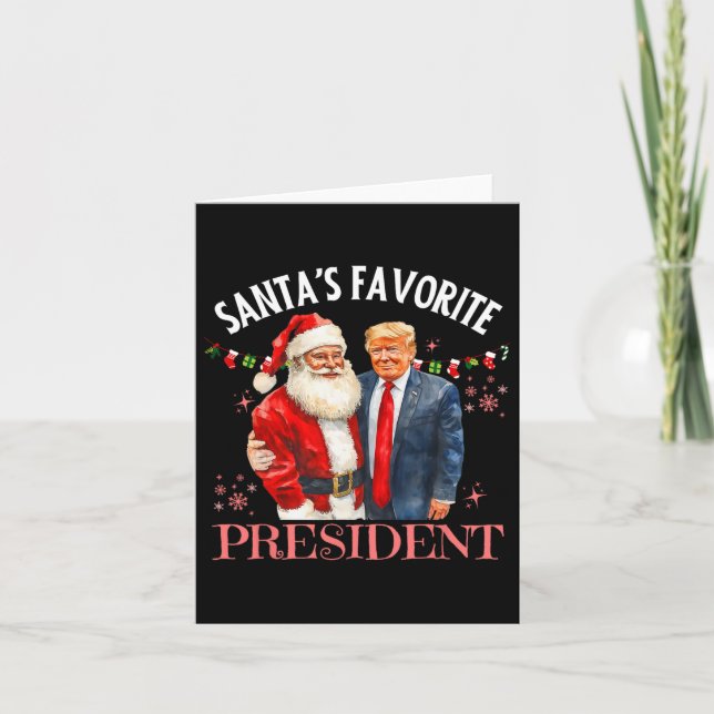 Santa's Favourite President Christmas Trump 47th P Card (Front)
