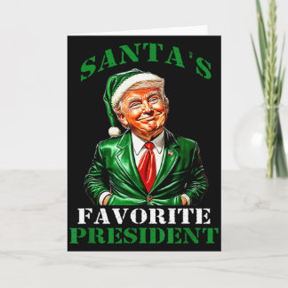 Santas Favourite President Funny Santa Trump 2024  Card