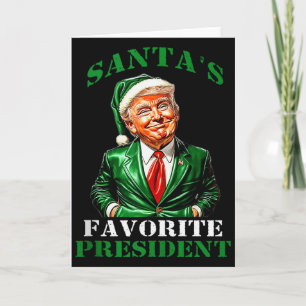 Santas Favourite President Funny Santa Trump 2024 Card