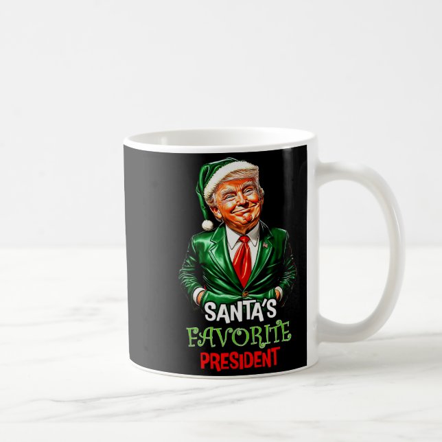 Santa's Favourite President Funny Santa Trump 2024 Coffee Mug (Right)