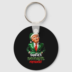 Santa's Favourite President Funny Santa Trump 2024 Key Ring