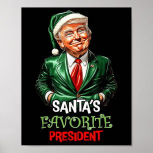 Santas Favourite President Funny Santa Trump 2024 Poster