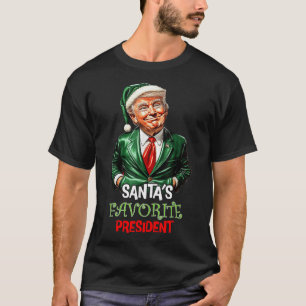 Santas Favourite President Funny Santa Trump 2024 T-Shirt