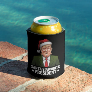 Santa's Favourite President Funny Trump Christmas Can Cooler