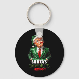 Santa's Favourite President Funny Trump Christmas  Key Ring