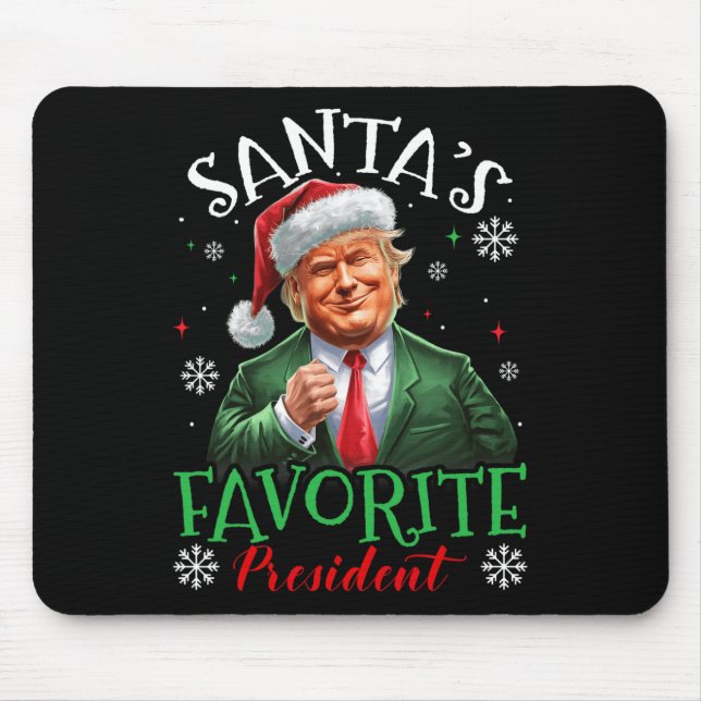 Santa's Favourite President Funny Trump Christmas  Mouse Pad (Front)