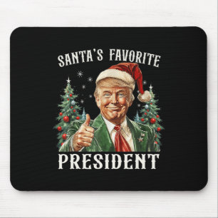 Santa's Favourite President Funny Trump Christmas Mouse Pad