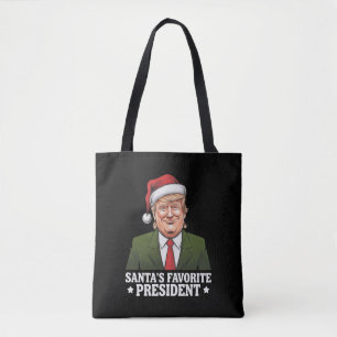 Santa's Favourite President Funny Trump Christmas Tote Bag