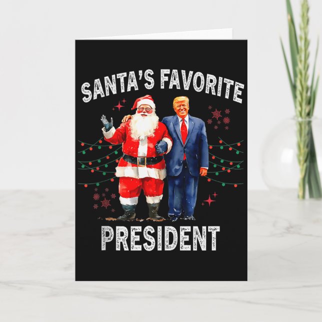 Santas Favourite President Funny Trump Tank Top  Card (Front)