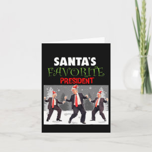Santa's Favourite President Santa Trump Dance Funn Card